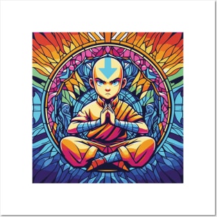 aang as the last air bender in battle position Posters and Art